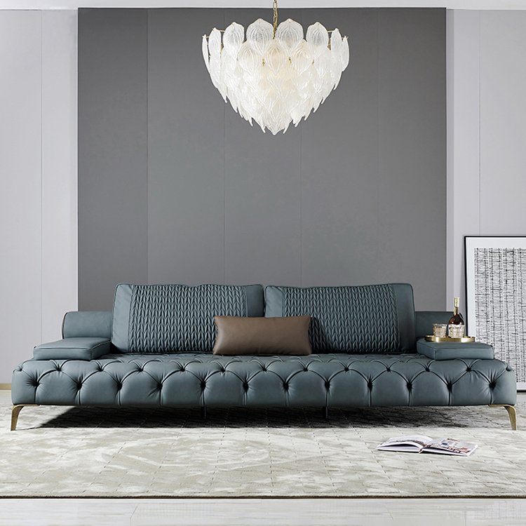 Contemporary Italian new design Modern luxury living room furniture sofa set couches luxury leather living room sofa