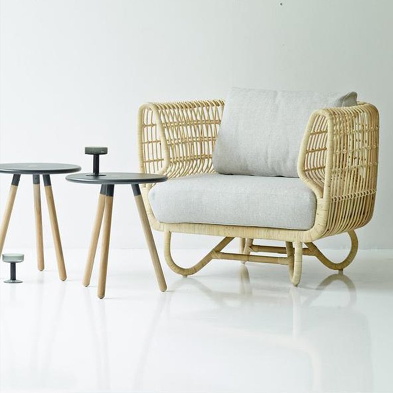 Living room furniture cane wicker sofa set love seat 2 seater sofa