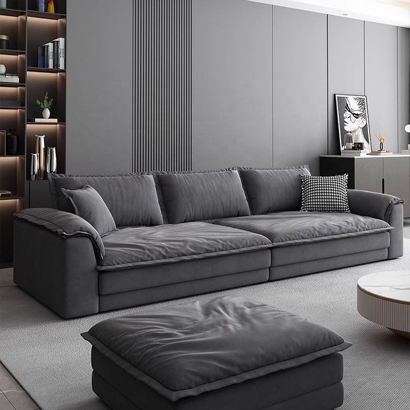 Luxury Sectional L Shaped Sofa with Armchair Soft Pillows Deep Seat Extra Large Couches Over Size Corner Sofa Living Room Sofas