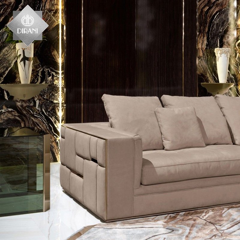 BABYLON luxury house copy modern design genuine leather living room sofa modern sofa