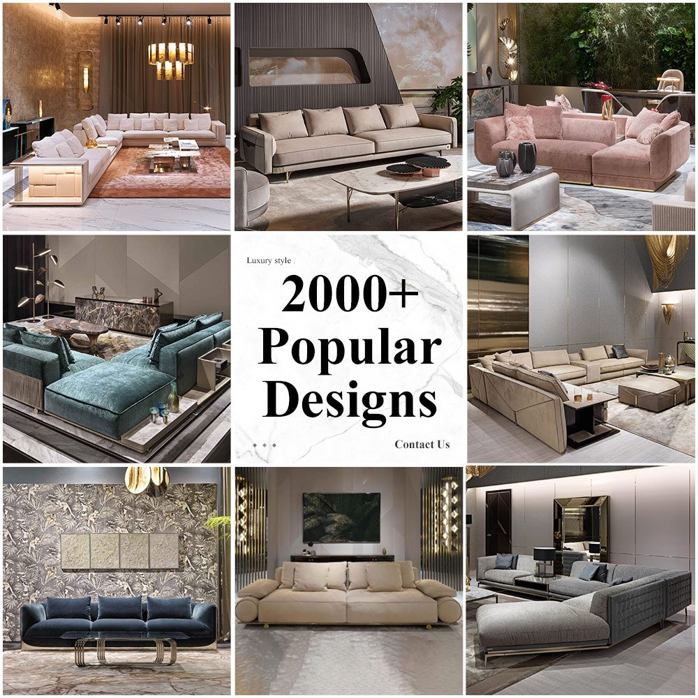 BABYLON luxury house copy modern design genuine leather living room sofa modern sofa