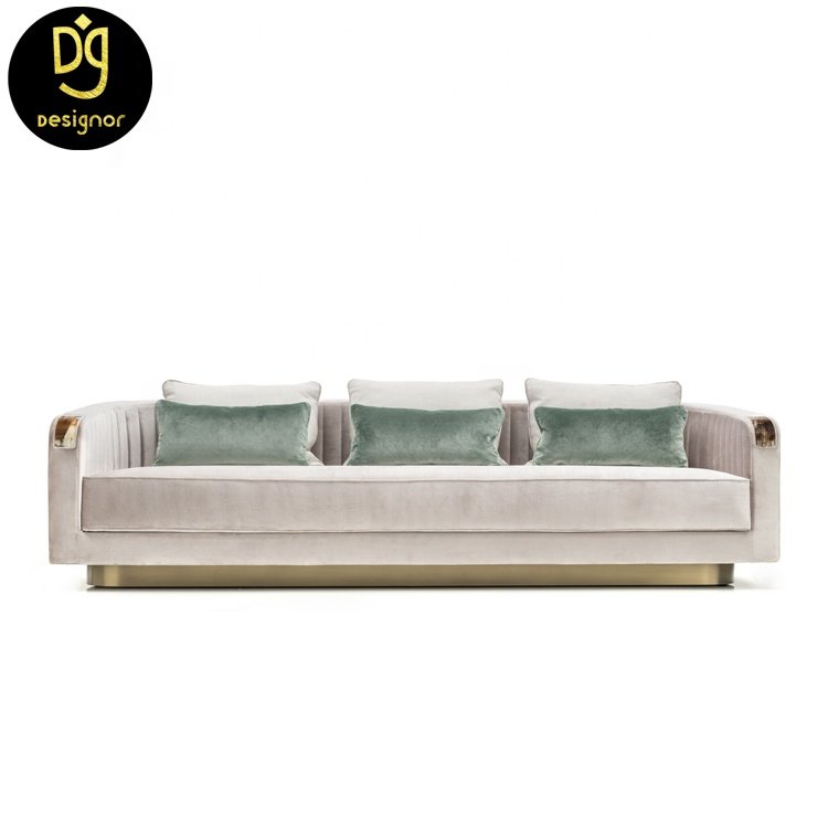 DG201114SA1 Custom made modern design home furniture set other lounge couch luxury velvet living room sofas