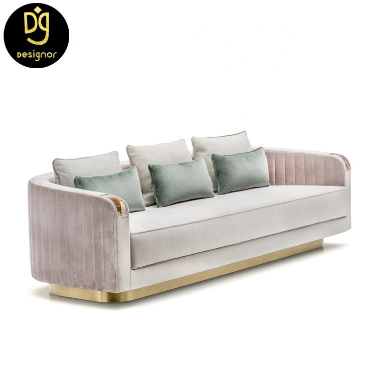 DG201114SA1 Custom made modern design home furniture set other lounge couch luxury velvet living room sofas
