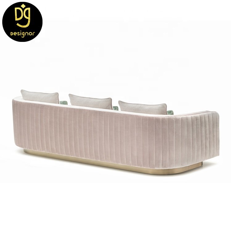 DG201114SA1 Custom made modern design home furniture set other lounge couch luxury velvet living room sofas