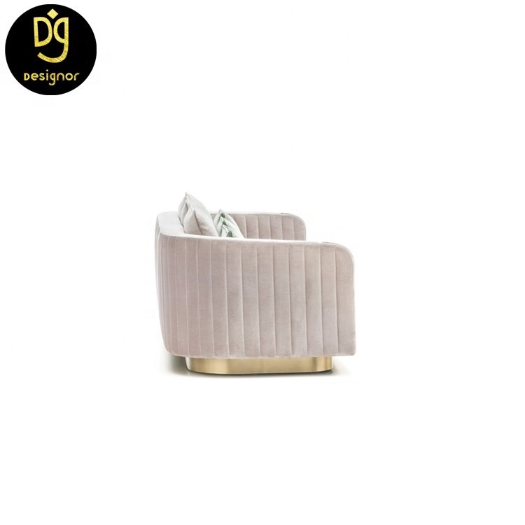 DG201114SA1 Custom made modern design home furniture set other lounge couch luxury velvet living room sofas