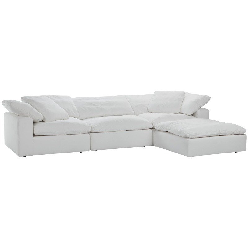Nordic Fabriclazy Japanese Cloud Sofa Set Furniture Three-seater Couch Living Room Sofas