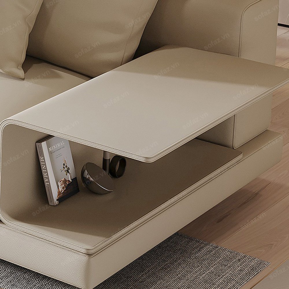 Made in Vietnam living room sofa modern design upholstered in high quality leather living room sofa size 2550 x 900 x 850 mm