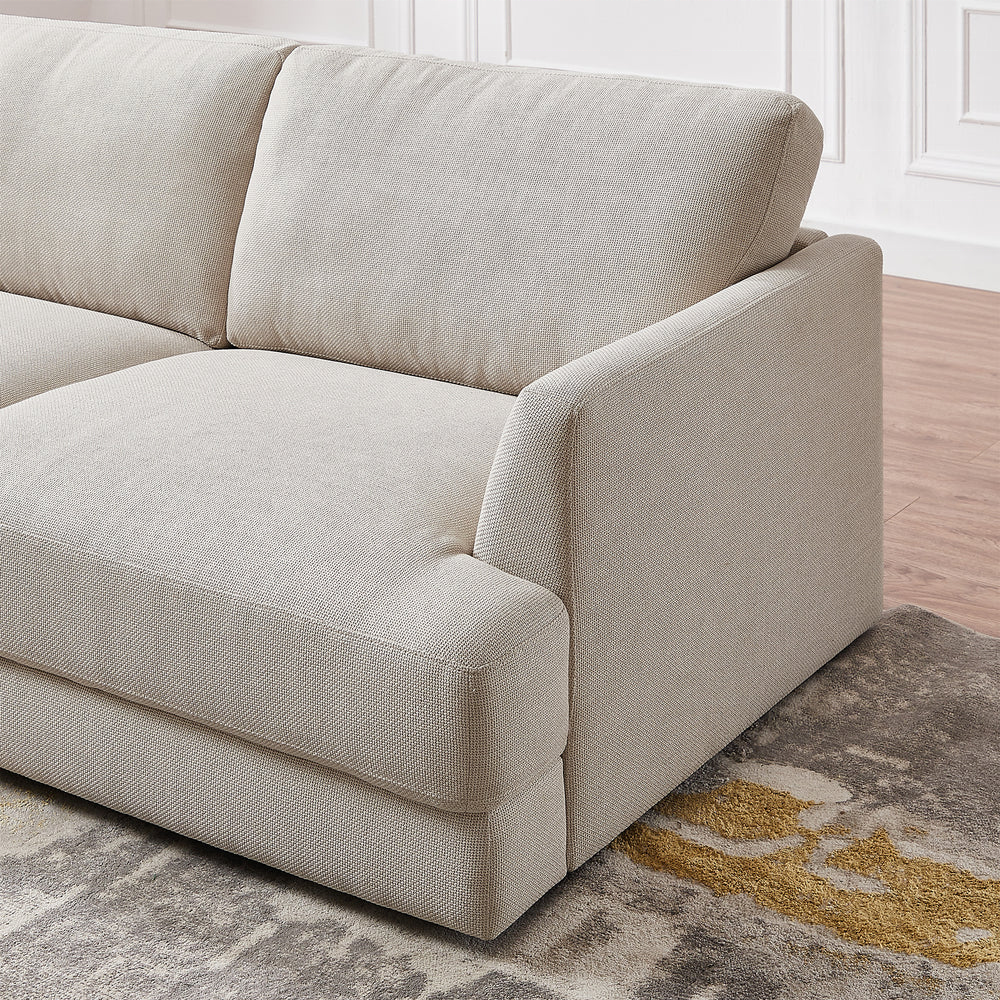 Convertible Modern Upholstered Couch L- Shaped Corner Sectional Sofa with Reversible Chaise Living Room Sofas