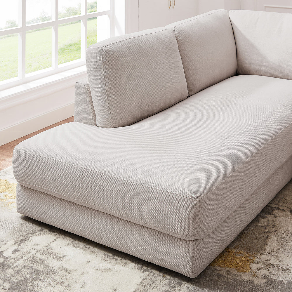 Convertible Modern Upholstered Couch L- Shaped Corner Sectional Sofa with Reversible Chaise Living Room Sofas