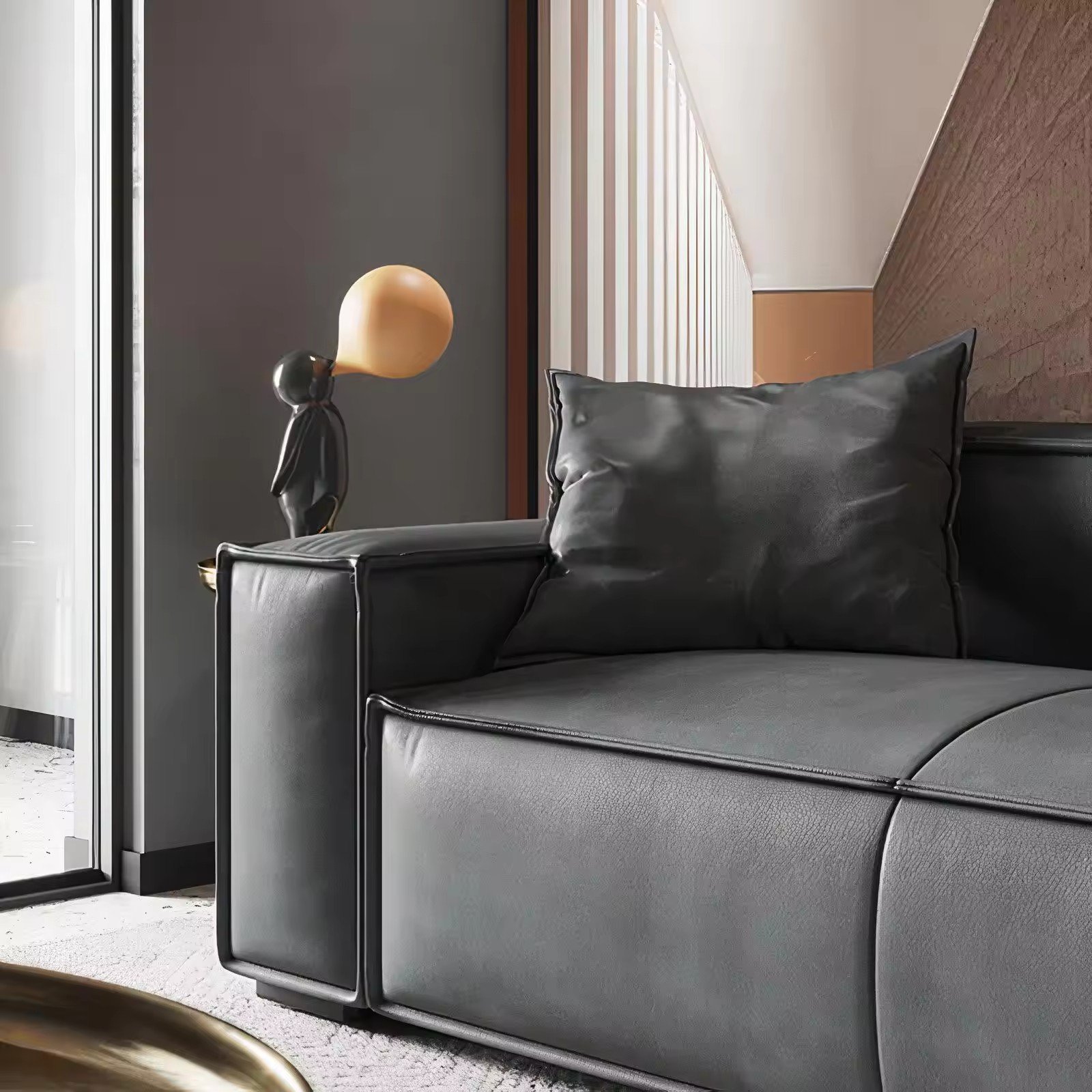 high quality PU leather sofa L-shape sectionals sofa popular home furniture living room sofas