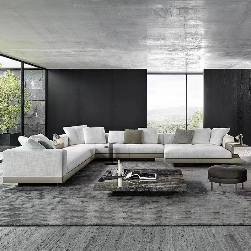 modern relax Italian corner sofas modern luxury elegant velvet fabric modular sectional couch living room sofa sets