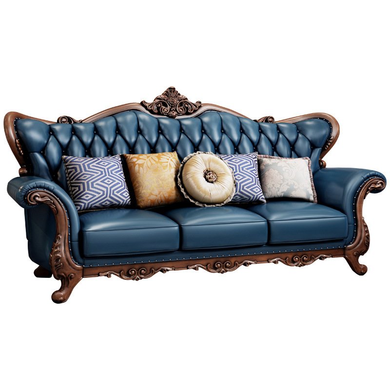 Modern luxury European Living Room Sofa Set Furniture 1-3 Seat Sofa Royal style Leather Sofas For Home Hotel