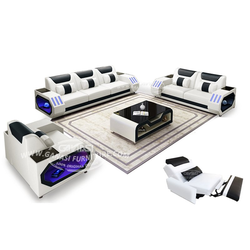 2020 Latest Living Room Furniture Modern Leather Sofas