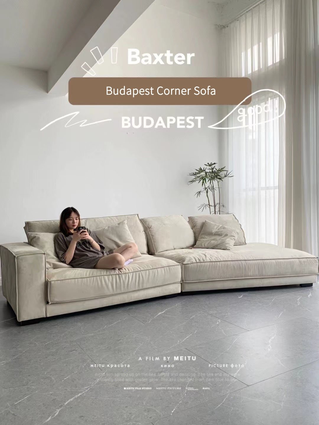 Italian technology fabric sofa super large sitting wide living room size combination sofa