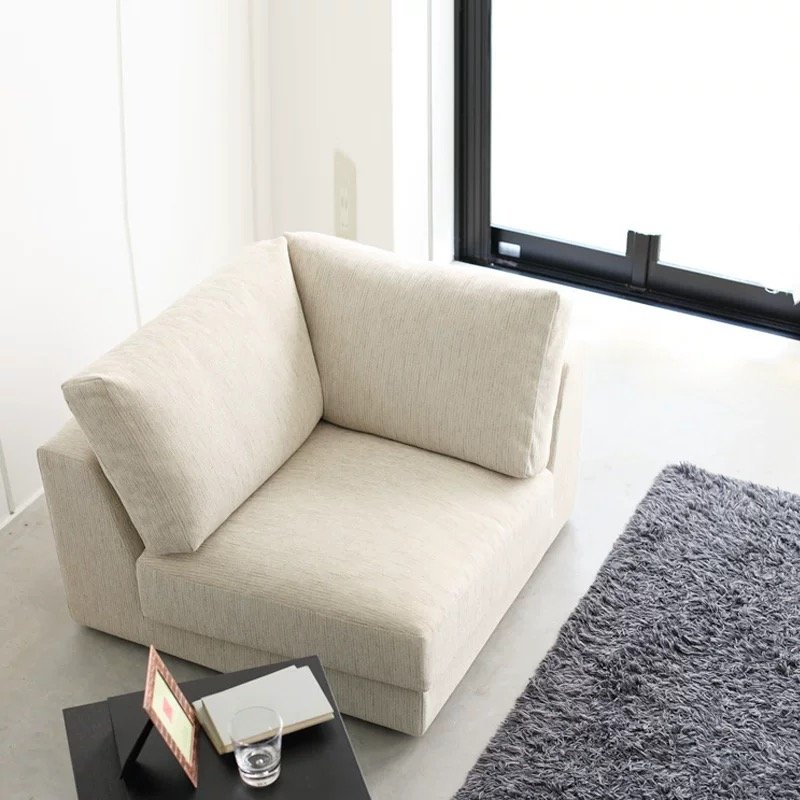 Small apartment latex combination Living room sofas simple Nordic style can be dismantled and washed down fabric sectional sofa