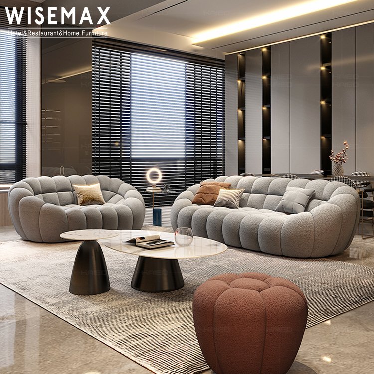 WISEMAX FURNITURE Modern leisure soft fabric sofa L shape modular conrner living room sofa set recliner U shape sectional sofa
