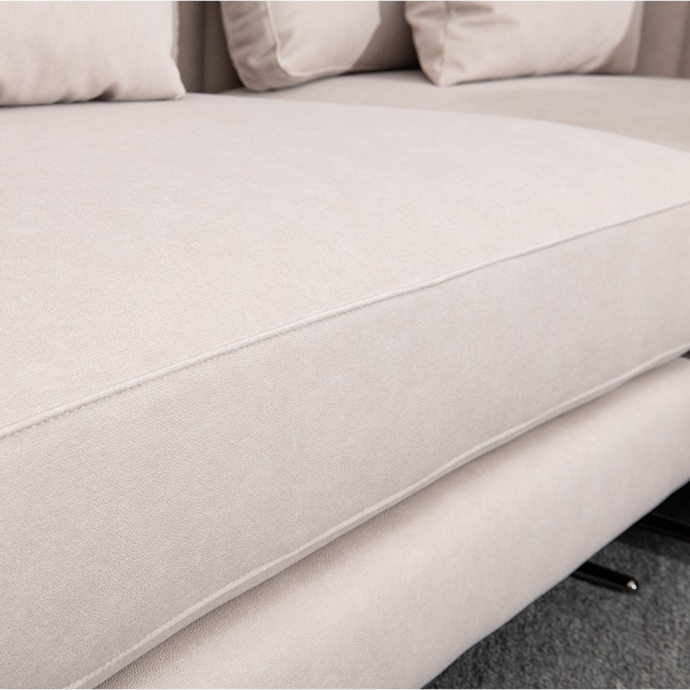 Modern Light Luxury Italian L Shaped Sofa Piano Keys Unit Combination Living Room Furniture Fabric Sectional Couch Sofa Set