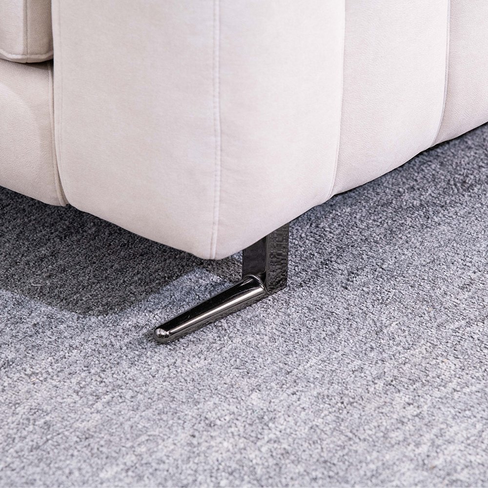Modern Light Luxury Italian L Shaped Sofa Piano Keys Unit Combination Living Room Furniture Fabric Sectional Couch Sofa Set