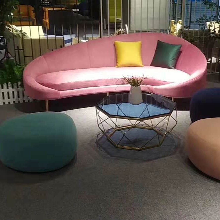 Modern Designs Home Furniture Set From China Factory Color Optional 3 Seat Pu leather Velvet Couch Living Room Sofa