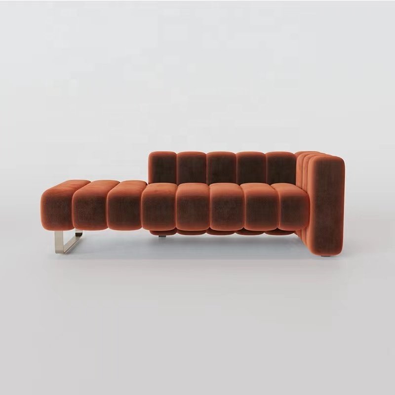 High Quality Luxury Hallway Rectangle Footstool Velvet Lounge Sofa 2-3 Seater Long Bench For Hotel Home Shop