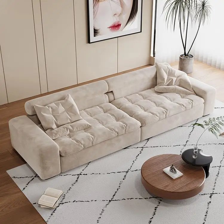Italian Style Apartment Furniture Living Room Sofas 3 Seat Sofa Bed Lounge Couch Comfortable Fabric Sofa