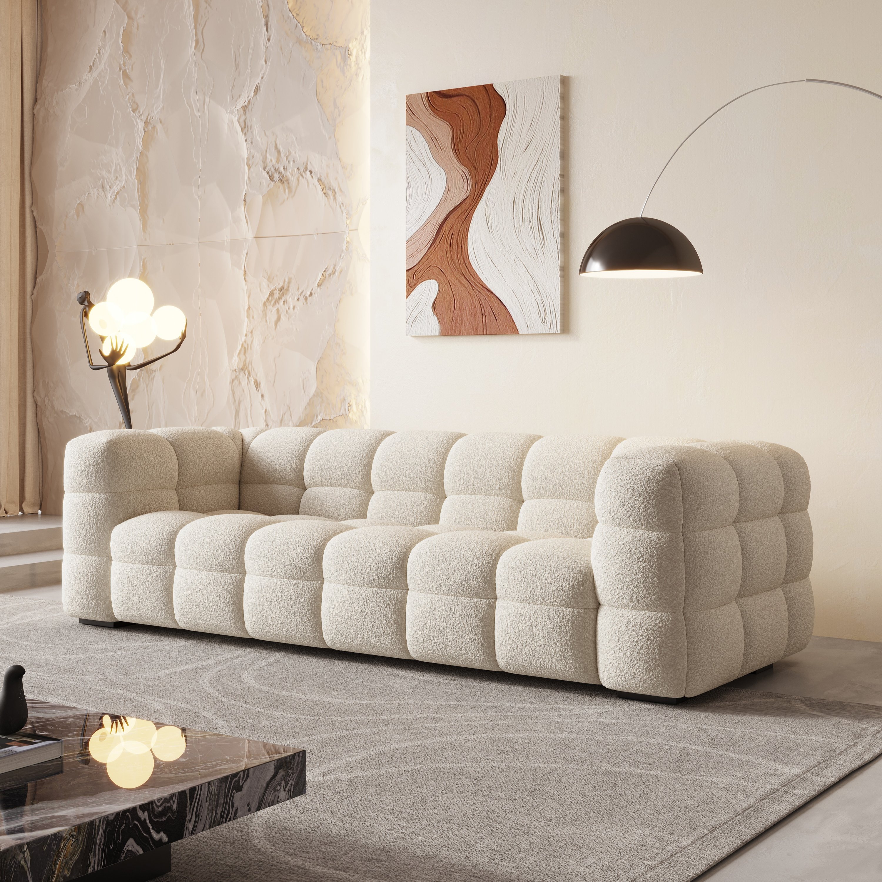 OEM Customizable Modular Soft Leather Sofa Set Corner Sectional Home Furniture for Living Room Interior Linen Velvet Fabric Bed