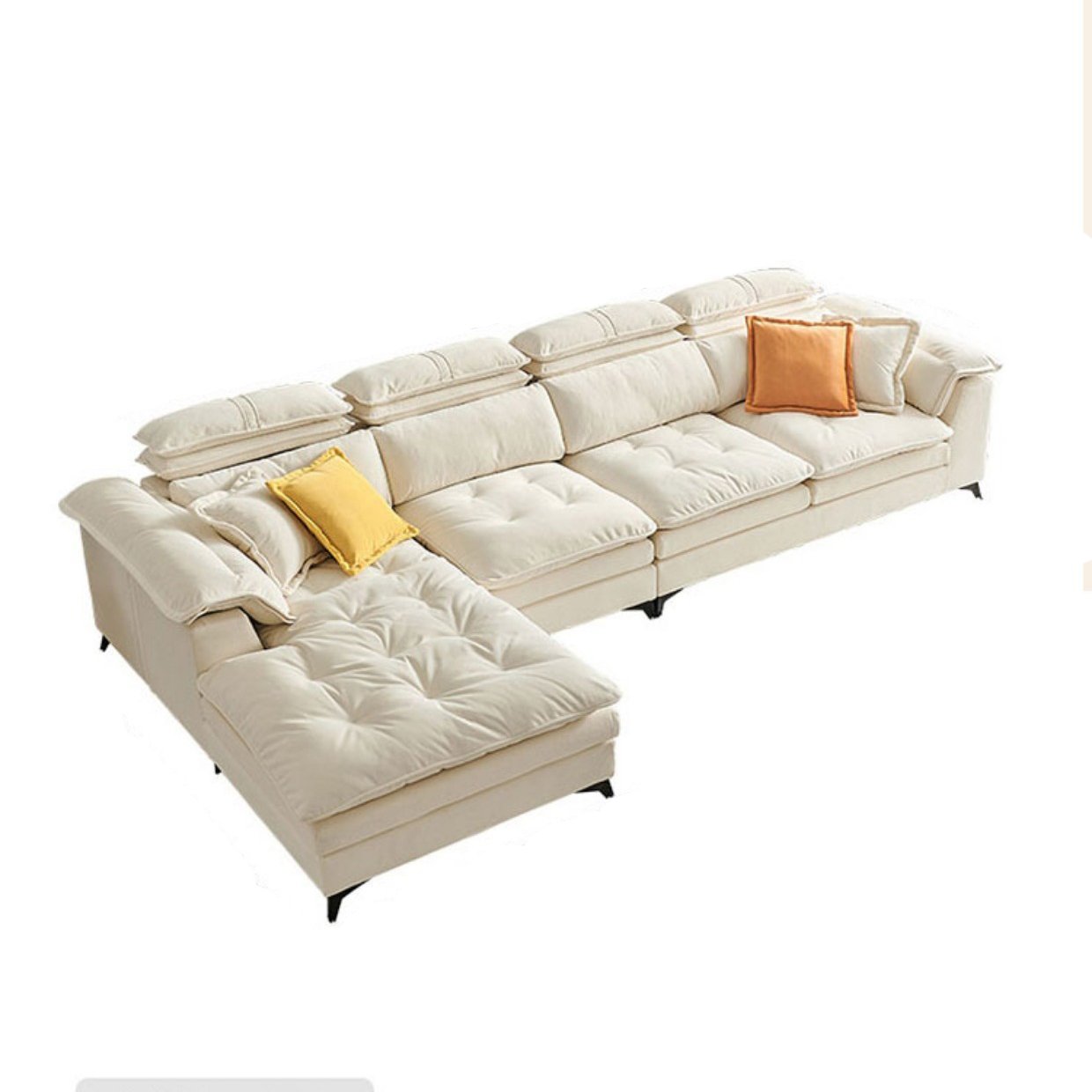 Foshan Factory Living Room Furniture Sofa Set Modern Couch Fabric Sofa L-shape Sofa Cloud Couch Modern Minimalist Style