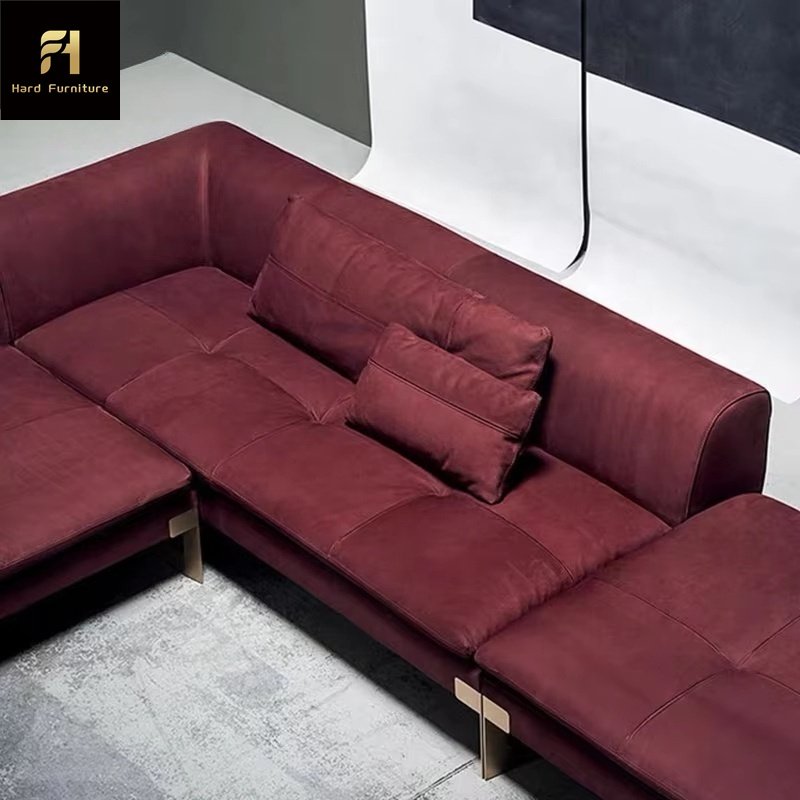 Modern Luxury Lounge Comfortable Matte Fabric L Shape Sofa Modular New Design Living Room Sofas