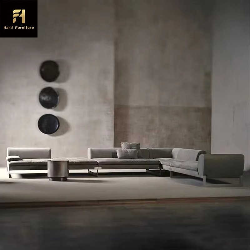 Modern Luxury Lounge Comfortable Matte Fabric L Shape Sofa Modular New Design Living Room Sofas