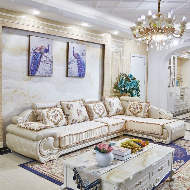 Living Room Set Designs Modern l Shaped Europe Type Fabric Art Furniture Sofa Living Room Sofa Set L Shape Sofa