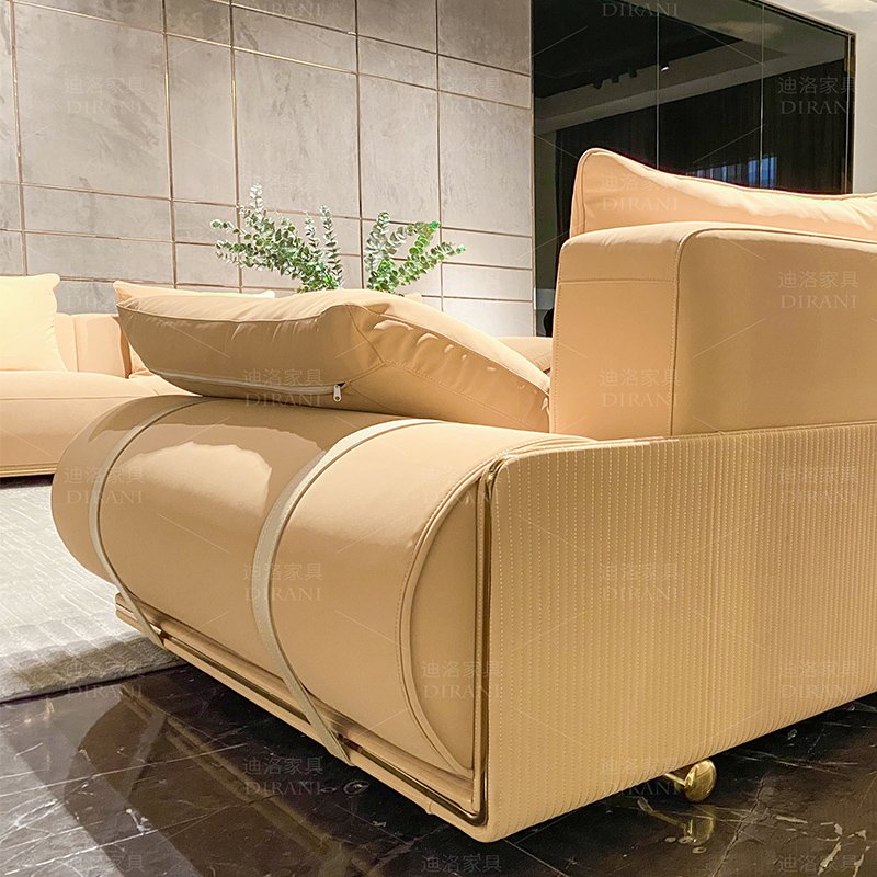 contemporary genuine leather sofa set living room luxury italian design modern furniture sofa