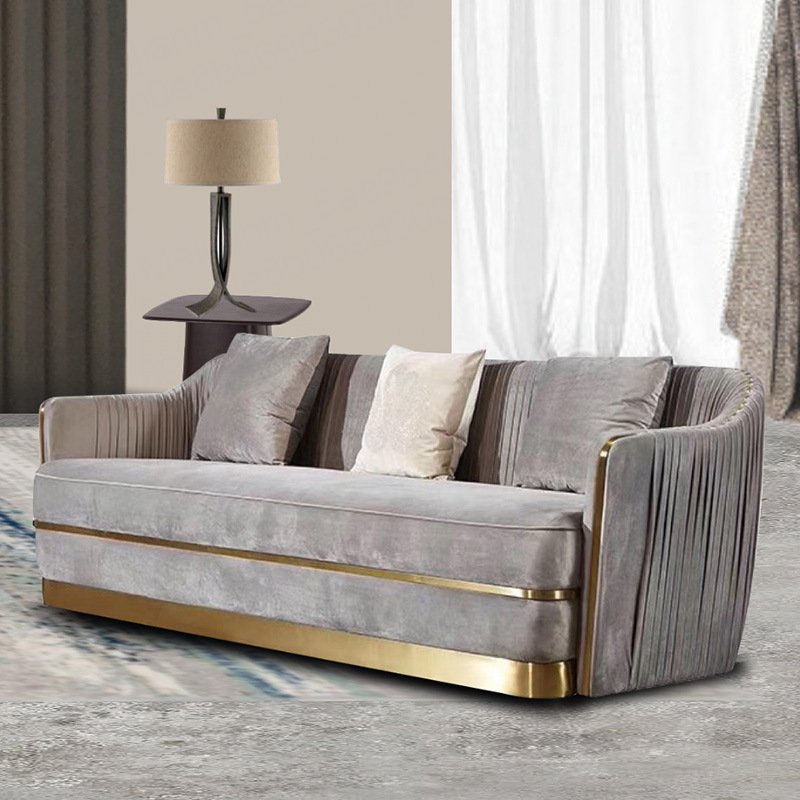 Luxury high end 1+2+3 Seater Sofa Fabric Velvet Couch Living Room sofa furniture set