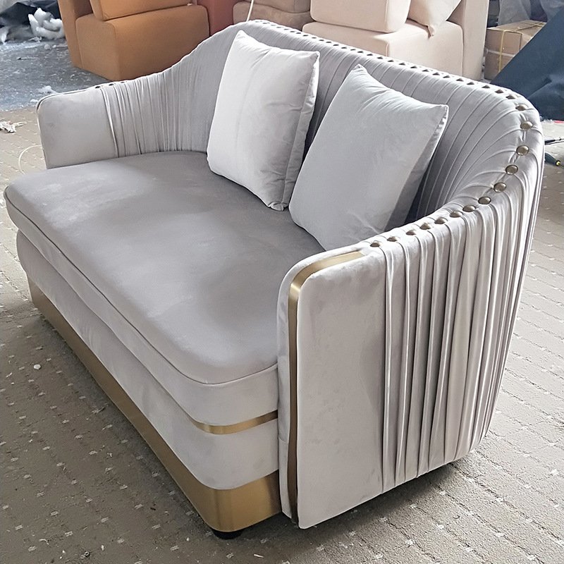 Luxury high end 1+2+3 Seater Sofa Fabric Velvet Couch Living Room sofa furniture set