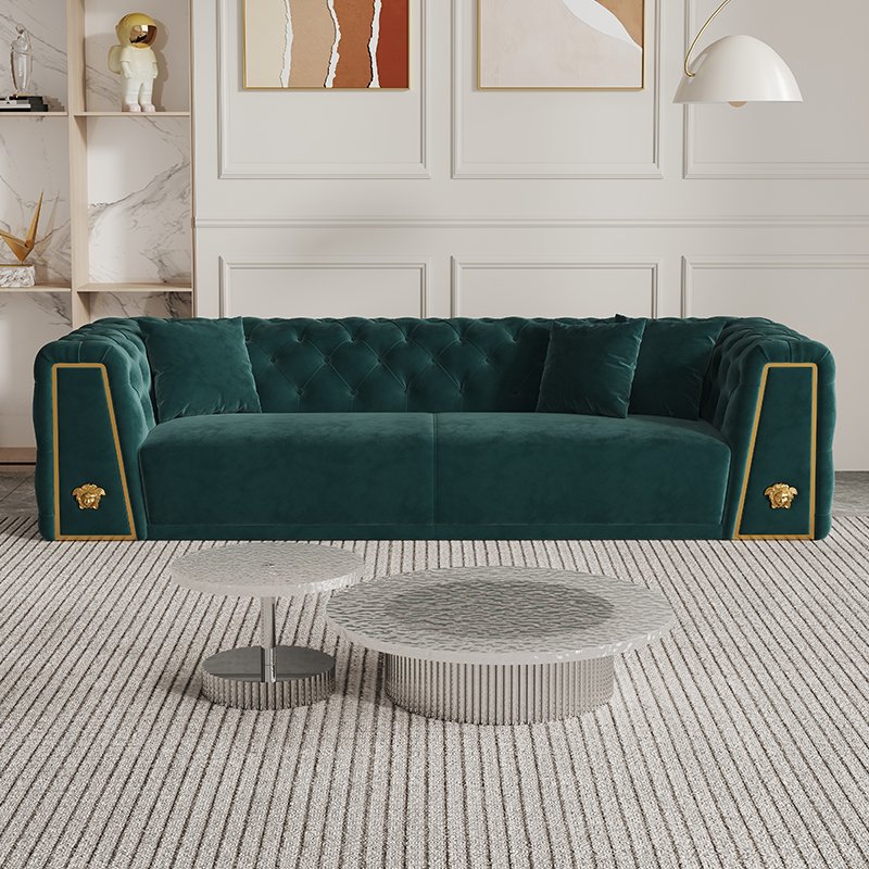 Italian Leather Luxury Sofa Set Factory Wholesale Solid Wood Frame Sofa Simple Fashion Living Room Sofa
