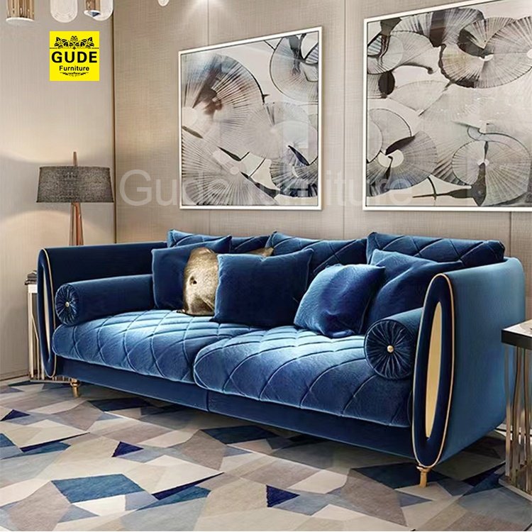 Modern Style Solid Wood Fabric Living Room Set Luxury Furniture Sofa Set Bedroom Sets Livingroom Furniture Chesterfield Sofa
