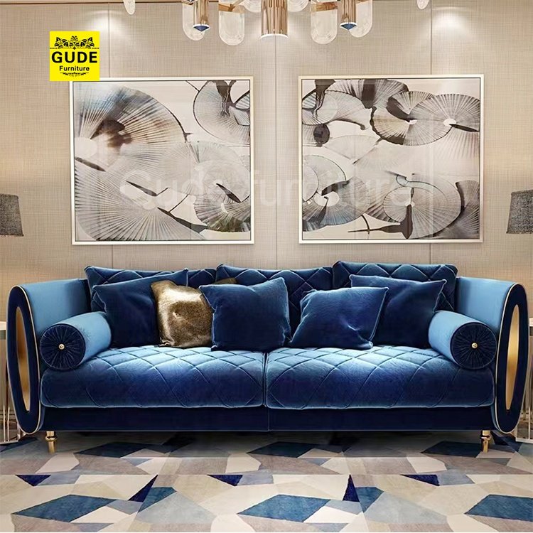 Modern Style Solid Wood Fabric Living Room Set Luxury Furniture Sofa Set Bedroom Sets Livingroom Furniture Chesterfield Sofa