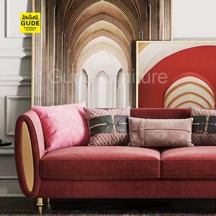 Modern Style Solid Wood Fabric Living Room Set Luxury Furniture Sofa Set Bedroom Sets Livingroom Furniture Chesterfield Sofa