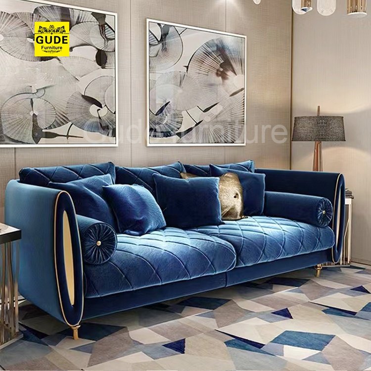 Modern Style Solid Wood Fabric Living Room Set Luxury Furniture Sofa Set Bedroom Sets Livingroom Furniture Chesterfield Sofa