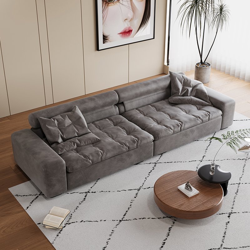 Manufacturer Direct Sale Italian minimalist Miami sofa small apartment custom living room tofu block fabric sofa