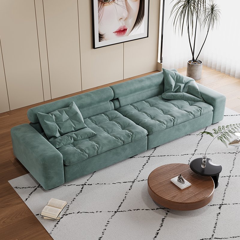 Manufacturer Direct Sale Italian minimalist Miami sofa small apartment custom living room tofu block fabric sofa