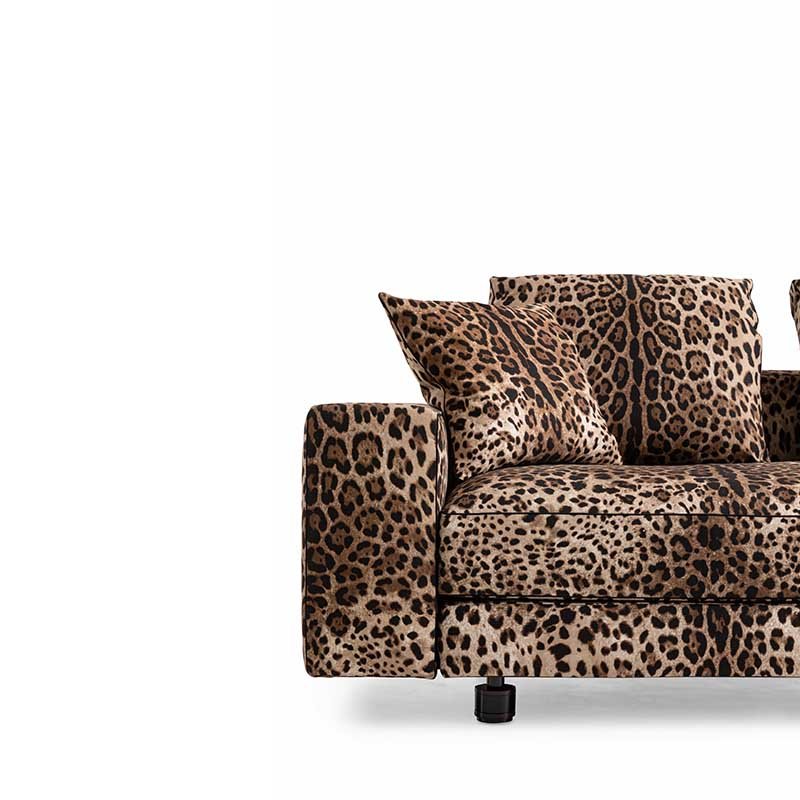 New design modern living room sofa Italian light luxury leopard print three-seater sofa