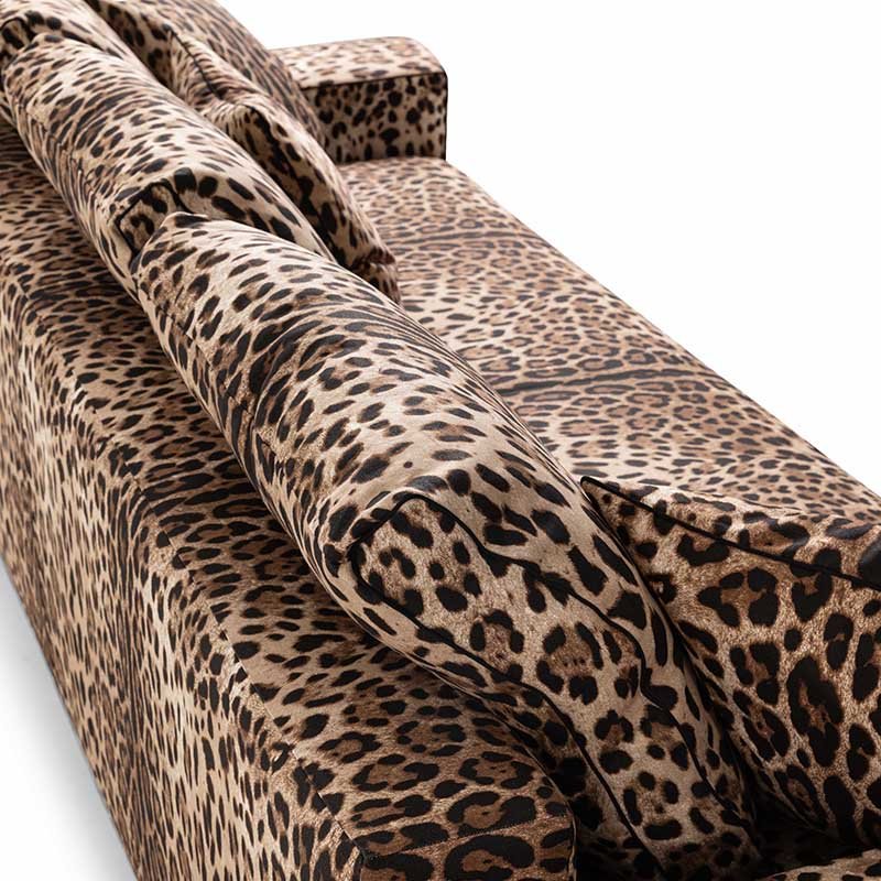 New design modern living room sofa Italian light luxury leopard print three-seater sofa