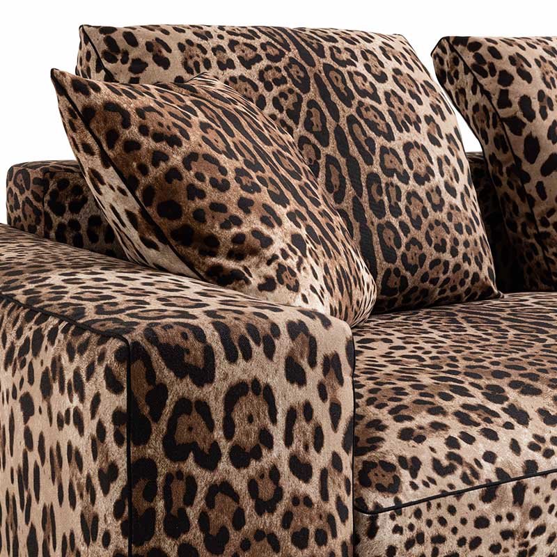 New design modern living room sofa Italian light luxury leopard print three-seater sofa