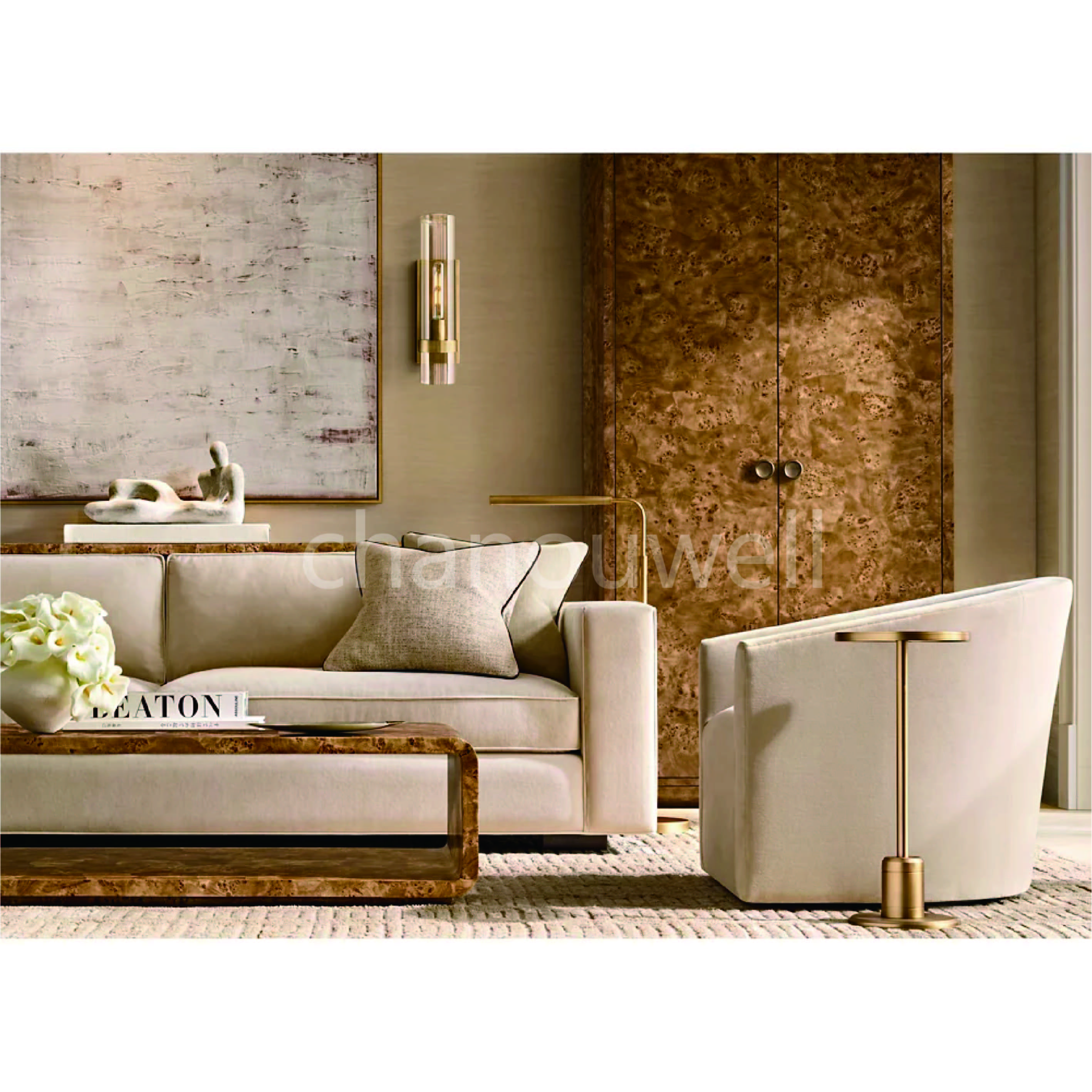 Wholesale Classic Design Living room Sofa Set Indoor Living room Furniture Chair Fabric Sofas for Villa Hall