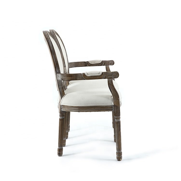 Classic Design Durable Elegant Solid Seat Wood Garden Sofa White Chairs With Arm