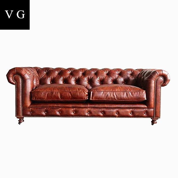 Classical italy chesterfield leather sofas modern fabric living room sofas
