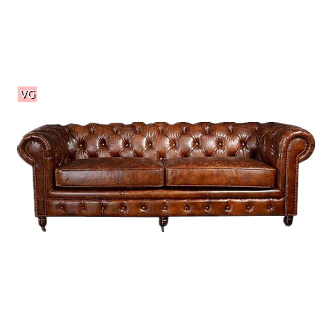 Classical italy chesterfield leather sofas modern fabric living room sofas