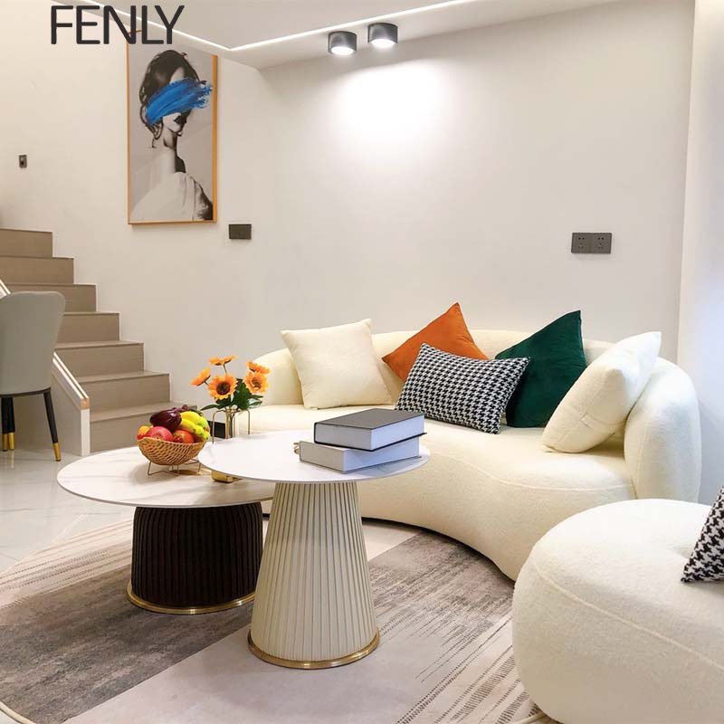 Italian Design Modern Luxury Lamb Fleece Fabric Single Sofa Set for Living Room Apartment Gym Outdoor Wood Frame OEM Application