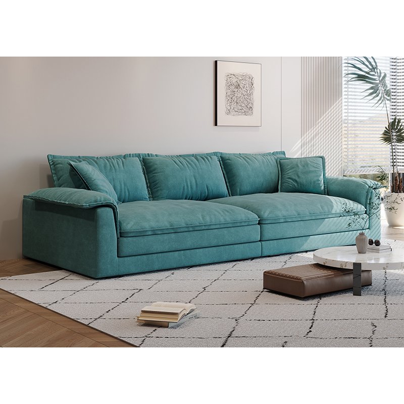 Factory Direct Sales Of Household Sofas Modern Italian Cat Scratch Fabric Minimalist Nordic Style Living Room Sofas