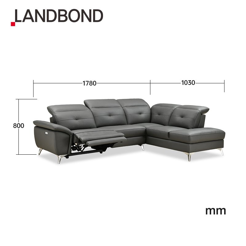 Contemporary Adjustable Headrest L Shape Corner Sectional Sofa Electric Recliner Genuine Leather Sofa Couch Living Room Sofas